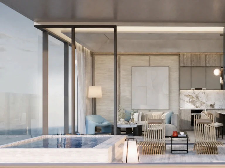 Premier 2 bedroom plus study luxury condo 117.40 sqm with private plunge pool at Soondri Wongamat Pattaya