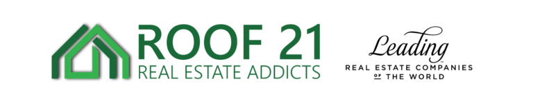 ROOF 21 Real Estate Addicts and Leading Real Estate Companies of the World logo banner for luxury property brokerage in Pattaya Thailand